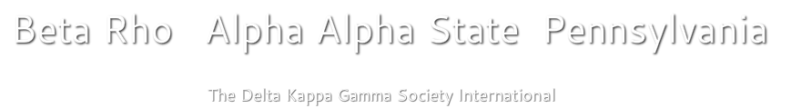 Beta Rho Chapter &nbsp; Alpha Alpha State PA